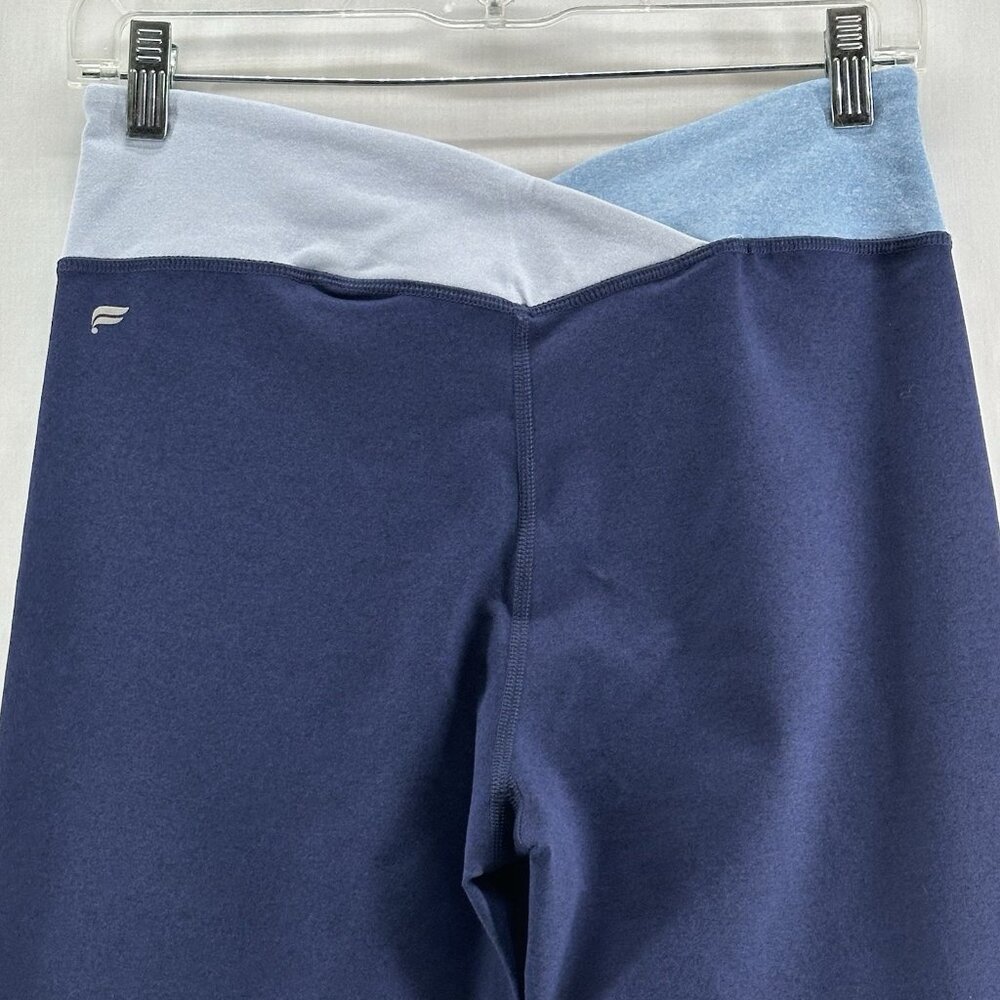 Fabletics Winn II Colorblock Crossover V-Waist 7/8 Leggings Women M Blue Heather - Picture 11 of 12